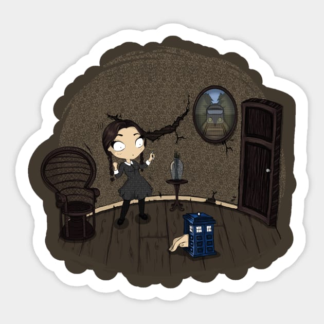 Addams Who? Sticker by Licunatt